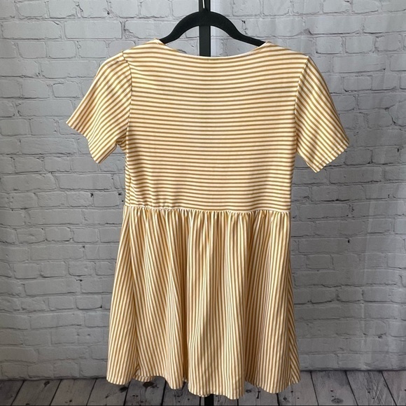 Asos Mini V Neck Button Down Smoke Stress Striped Size 4 - Picture 4 of 6